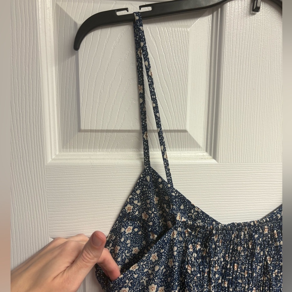 Romy Anthropologie Floral Mini Dress W/ Back Smocking & Adjustable Straps XL - Picture 5 of 5